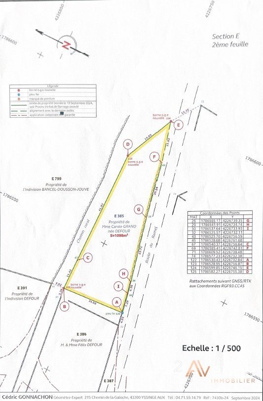 VENTE - Terrain - ST MAURICE DE LIGNON (43200) - 39000 €